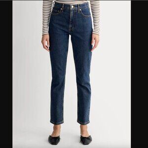 Everlane The Original Cheeky Jean - size 35, Indigo Rinse